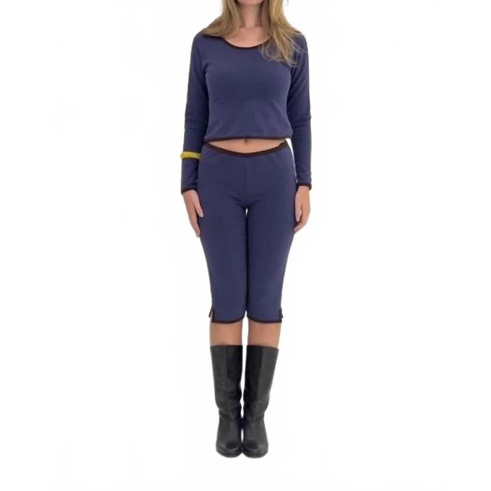 NEW FIND ME NOW binded french terry polo shirt in blue navy chocolate - Picture 2 of 5